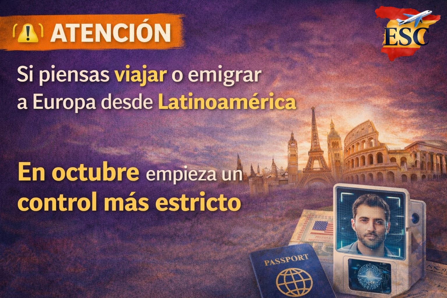 ⚠️ Atención: si piensas viajar o emigrar a Europa desde Latinoamérica, vienen cambios importantes