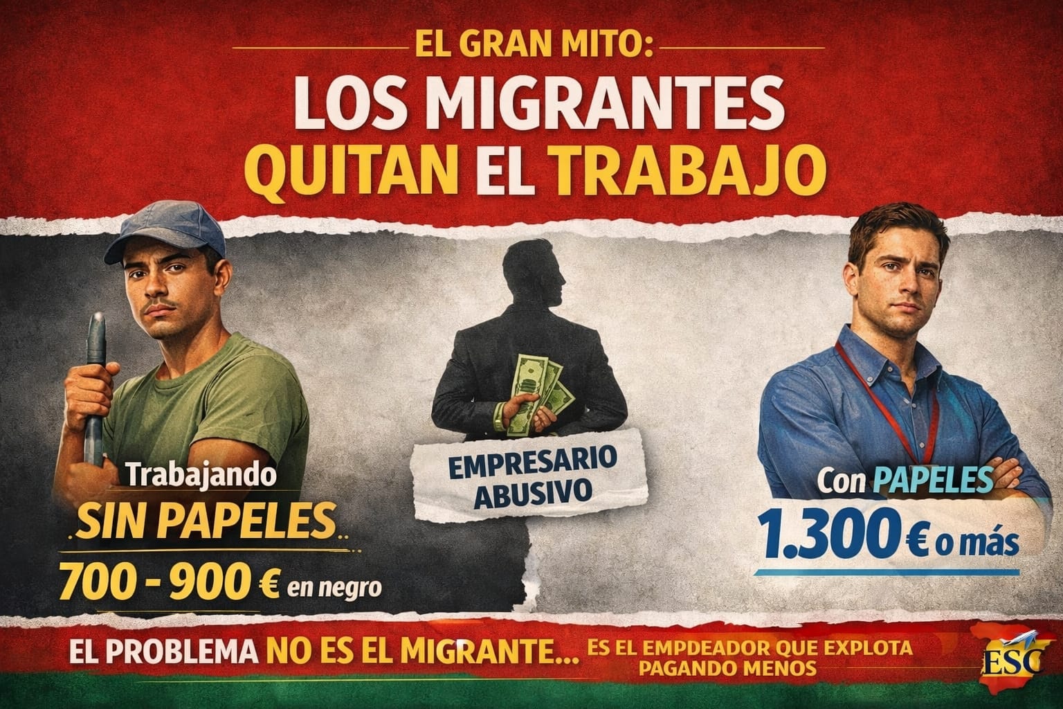 🚨 El gran mito: “Los migrantes quitan el trabajo”