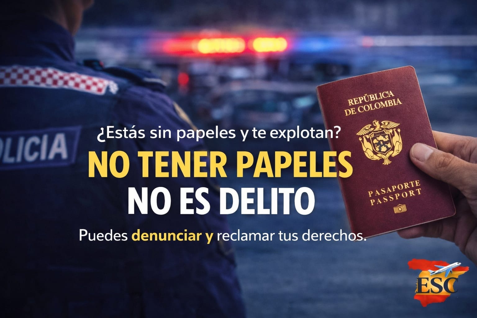 🚨 Estar sin papeles NO es un delito en España