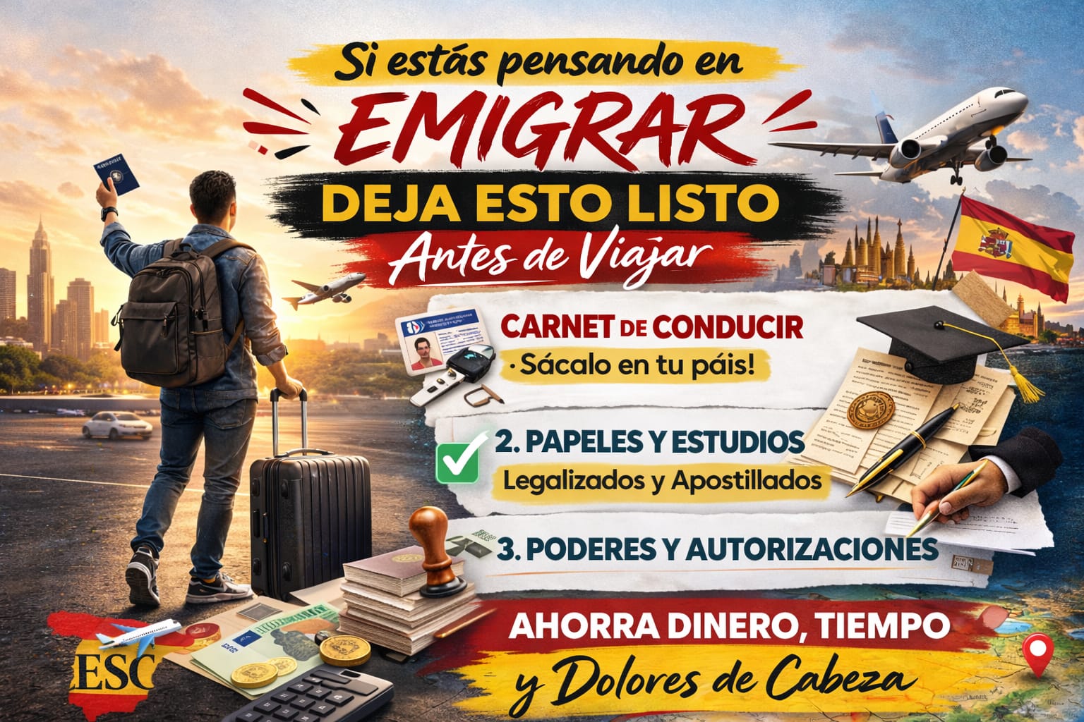 ✈️ Si estás pensando en emigrar a España, deja esto listo antes de viajar