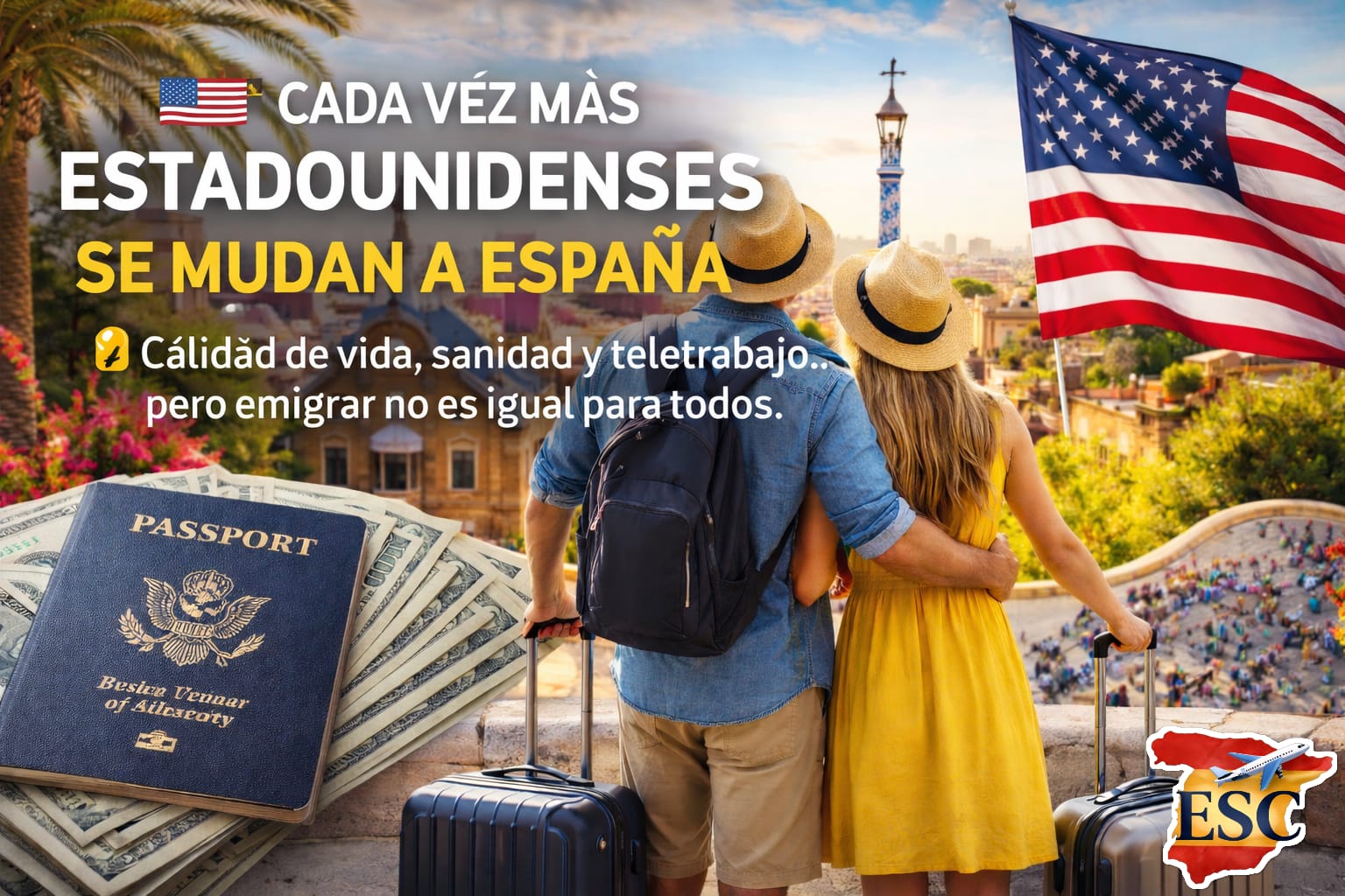 Cada vez más estadounidenses se mudan a España: por qué para unos es una oportunidad y para otros una lucha