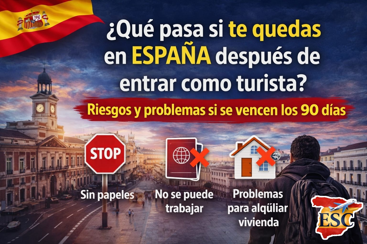 Qué pasa si te quedas en España después de entrar como turista?