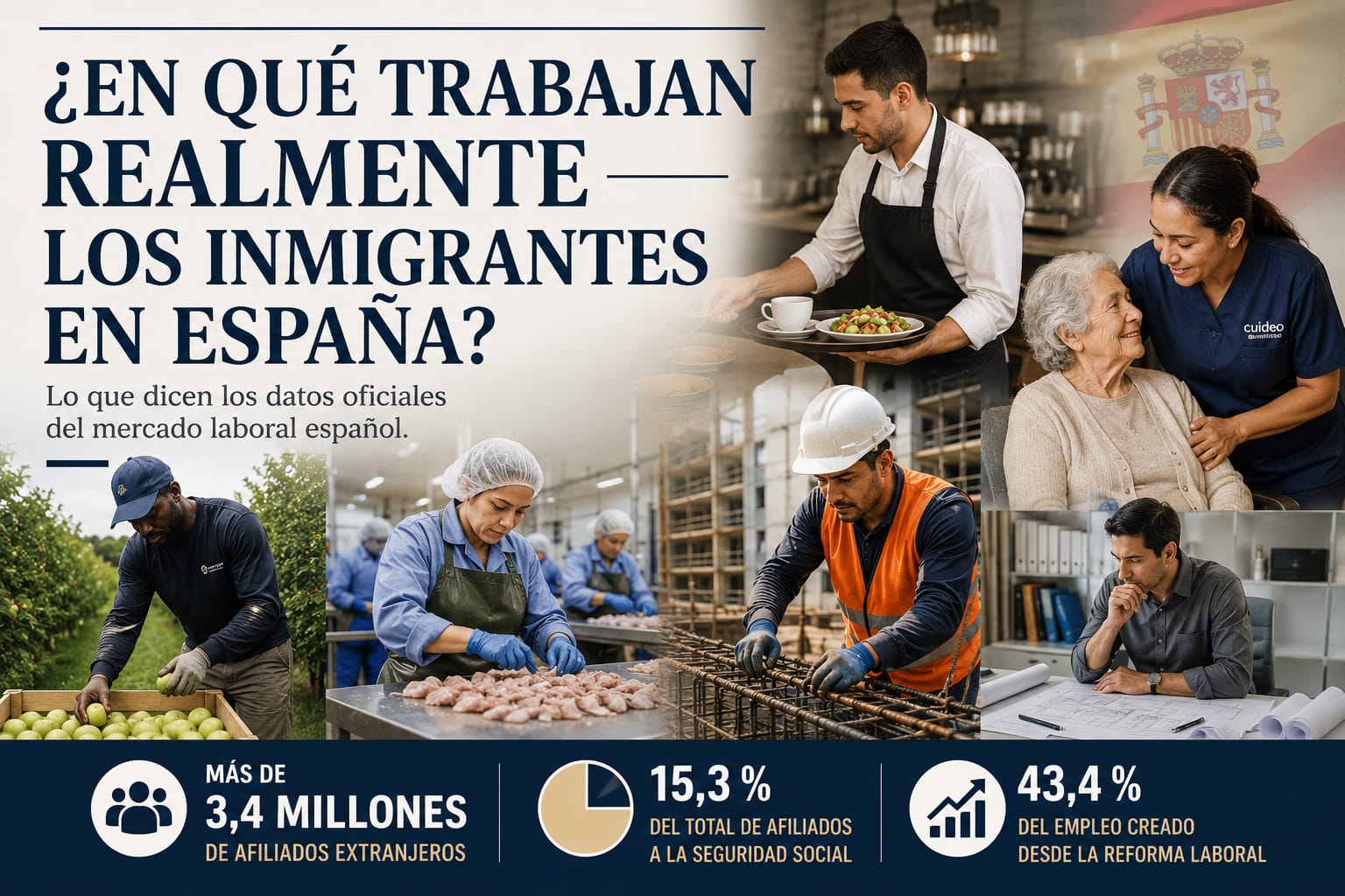 ¿En qué trabajan realmente los inmigrantes en España? Los datos oficiales desmontan muchos mitos